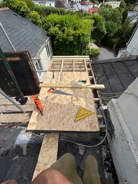 image showing replaced timber joists.